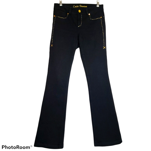 Caché Premium Gold Chain Embellished Bootcut Jeans - Picture 4 of 6